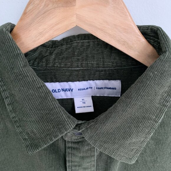 Old Navy Regular-Fit Corduroy Shirt Matcha Green XL - Picture 6 of 7